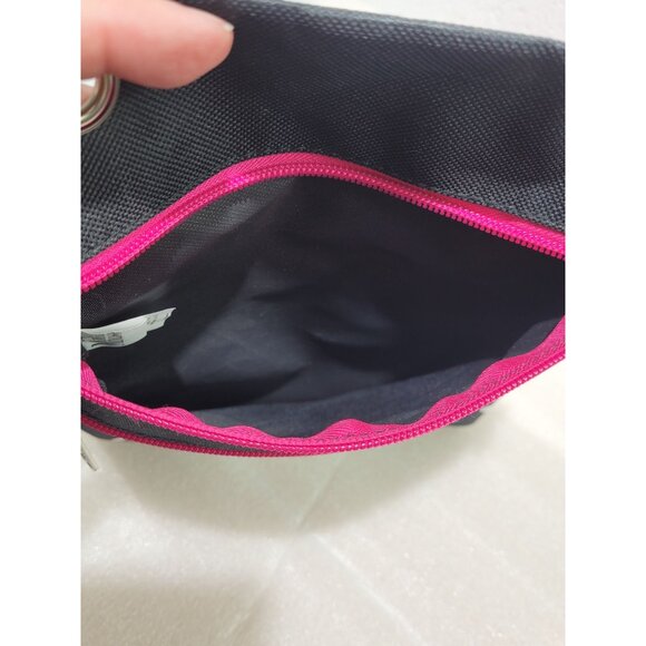 Disney Minnie Mouse Passport Bag Purse Canvas Crossbody Adjustable Strap Zip - Picture 4 of 5